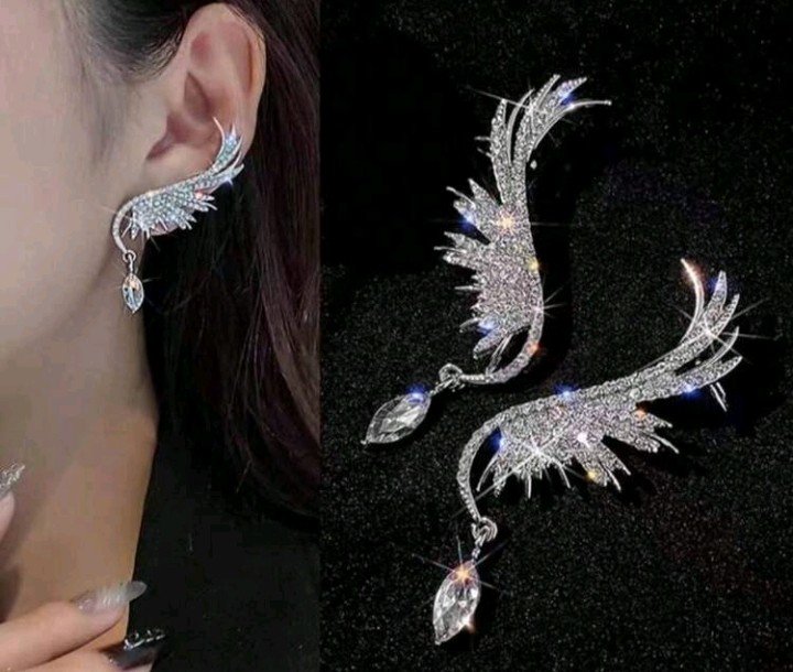 Crystal Wing Ear Cuff - Korean earrings by HAFSAY