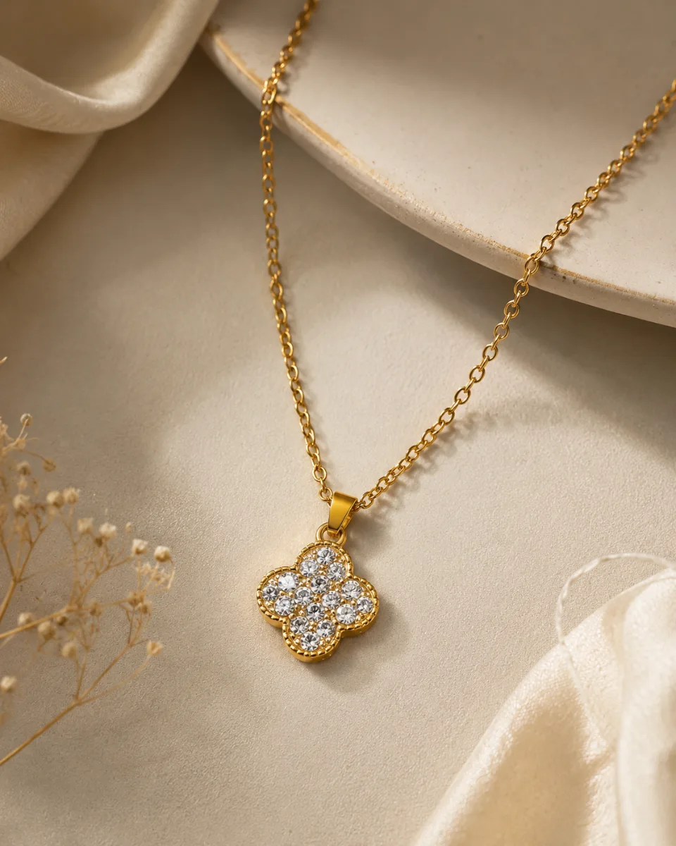 Fancy Clover Necklace - HAFSAY Korean necklaces