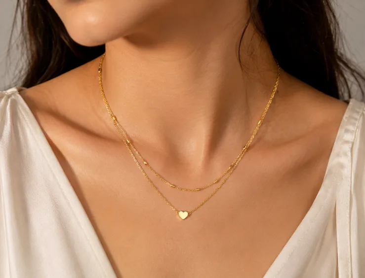 Heart Necklace - HAFSAY Korean necklaces