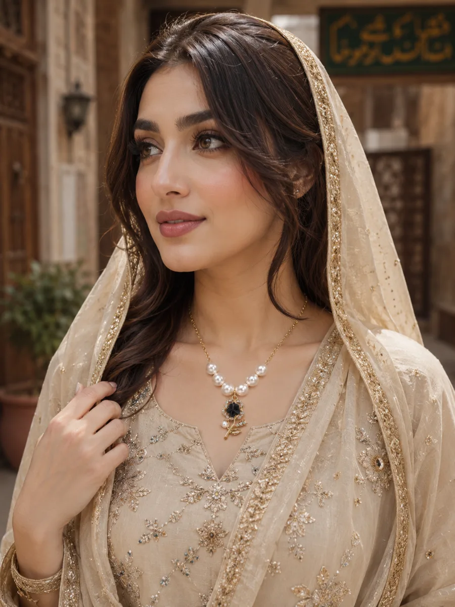 Pearl Flower Necklace - HAFSAY Korean necklaces