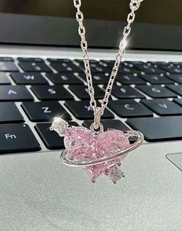 Planet Heart Pendent - Korean necklaces by HAFSAY