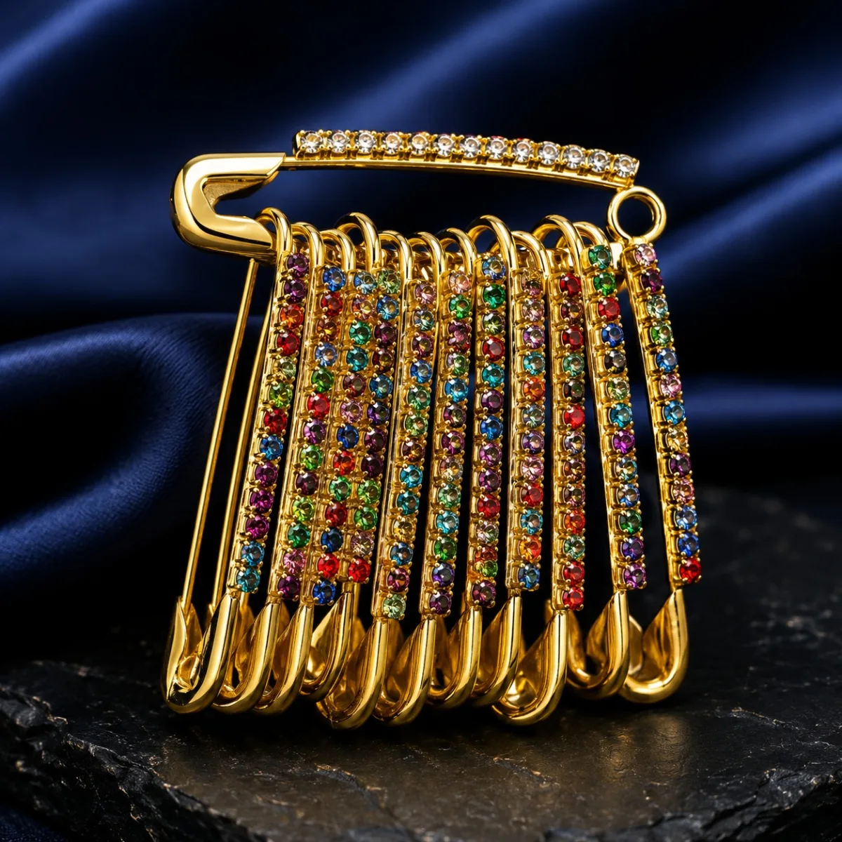 Crystal Multi Safety Pin - HAFSAY Korean hijab pins