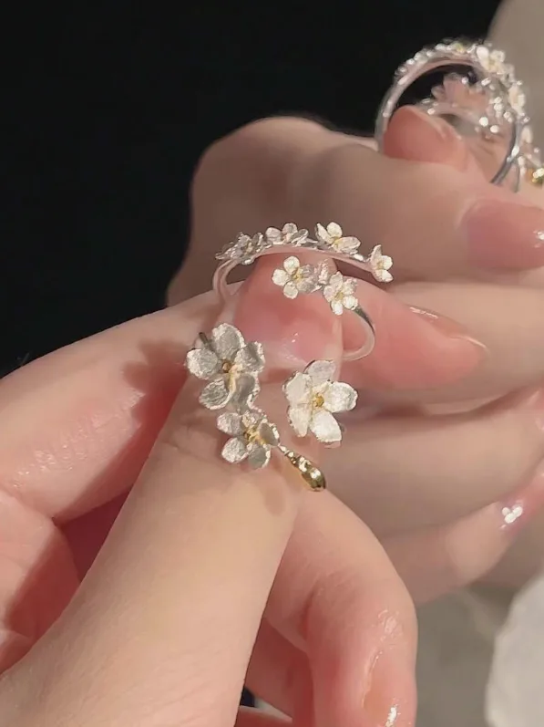 3D Flower Ring - Korean rings by HAFSAY